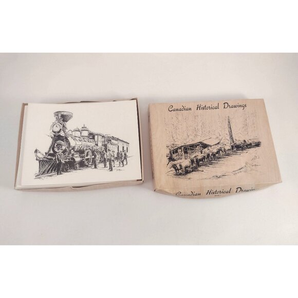 10 Hasty Note Cards Canadian Historical Drawings Art Prints Tonia Marks 1960s - Picture 2 of 11
